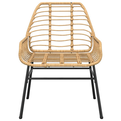 Set Pranzo da Giardino 7pz Marrone Polyrattan Vetro