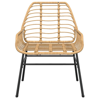 Set Pranzo da Giardino 7pz Marrone Polyrattan Vetro