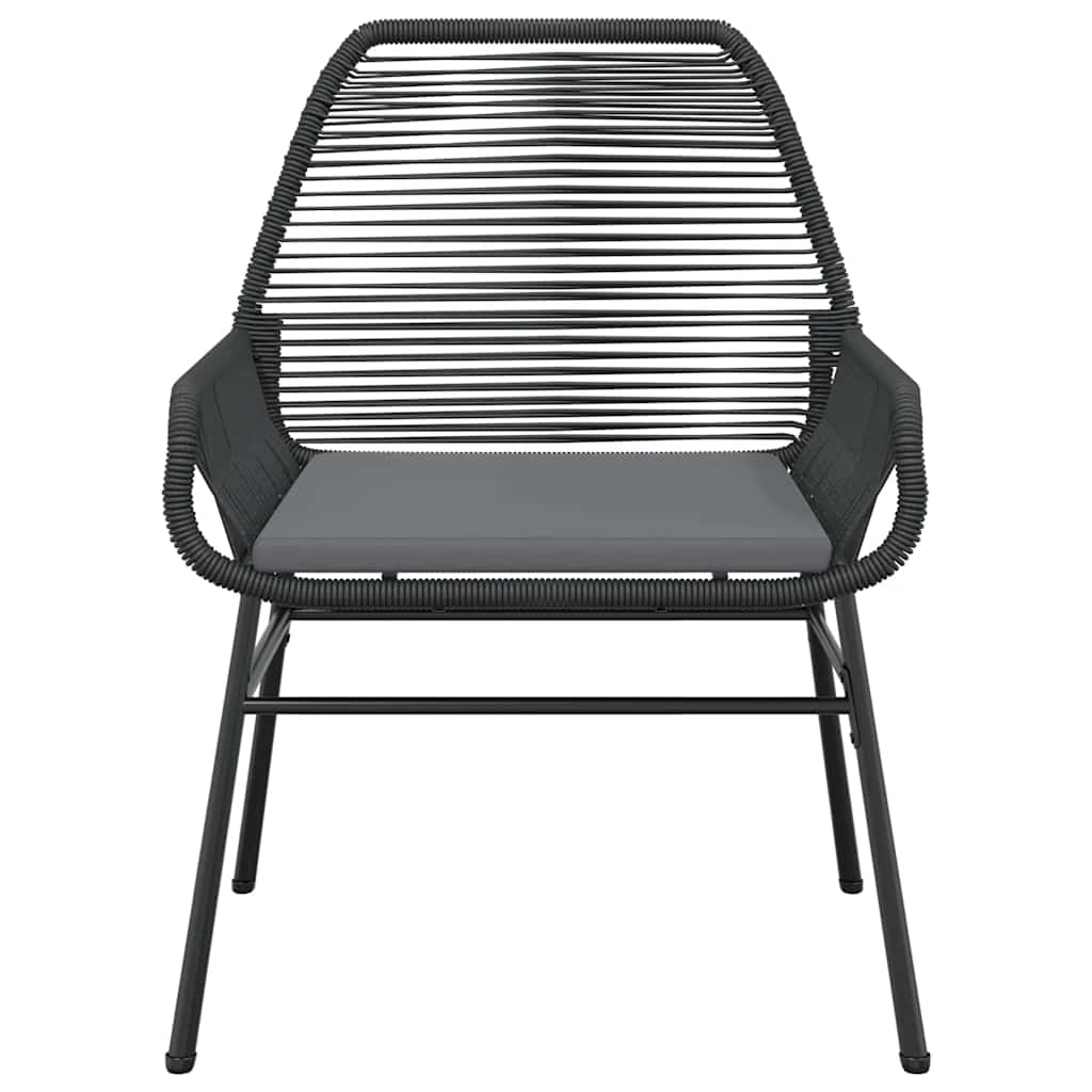 Set da Pranzo da Giardino con Cuscini 5 pz Polyrattan Vetro
