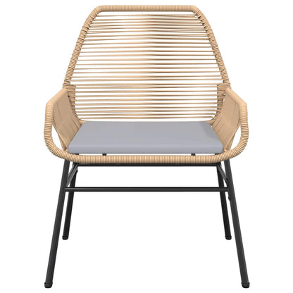 Set da Pranzo da Giardino 5pz con Cuscini Polyrattan Vetro