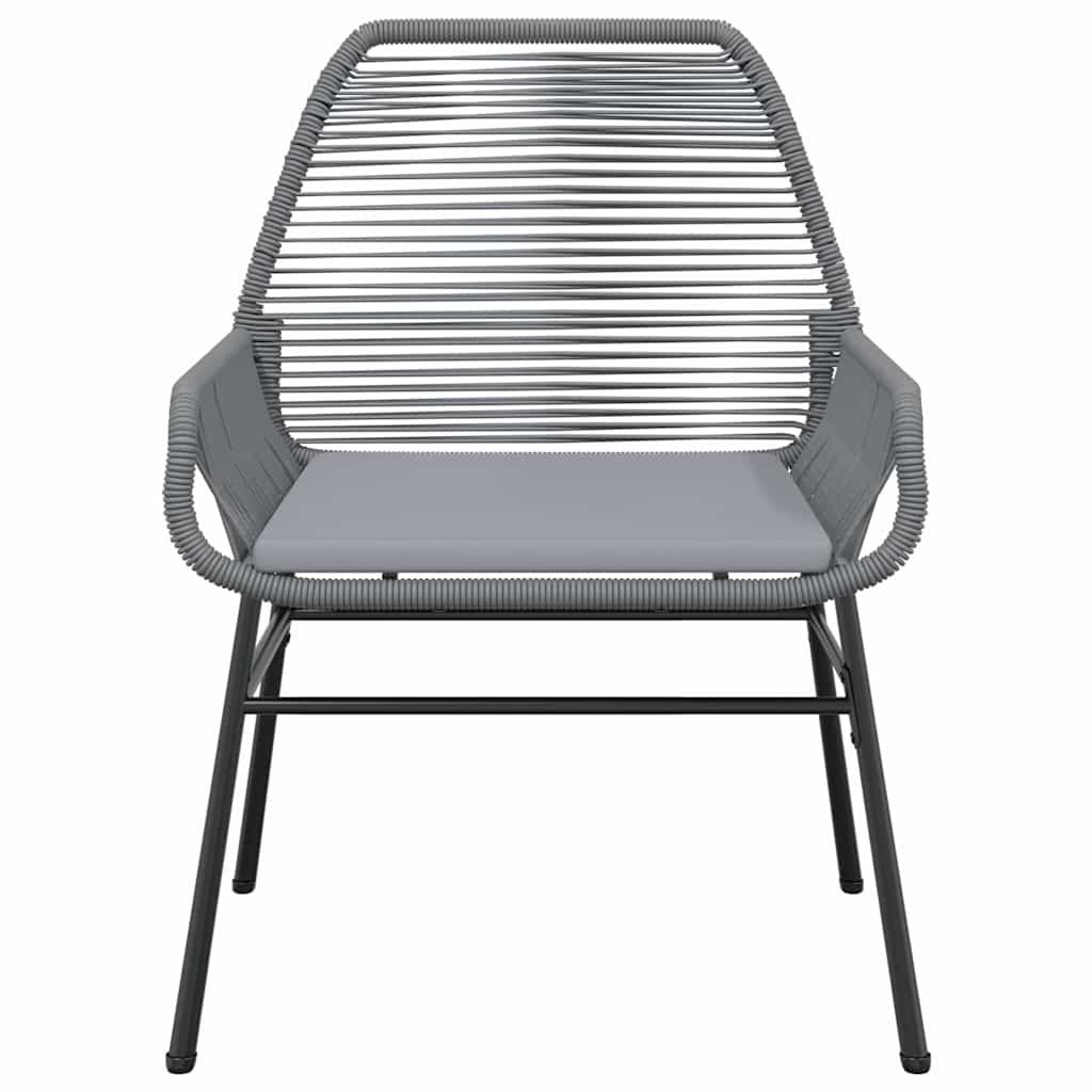 Set da Pranzo da Giardino 3 pz con Cuscini in Polyrattan Vetro