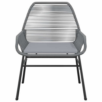 Set da Pranzo da Giardino 3 pz con Cuscini in Polyrattan Vetro