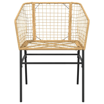 Set da Pranzo da Giardino 5pz Polyrattan Vetro