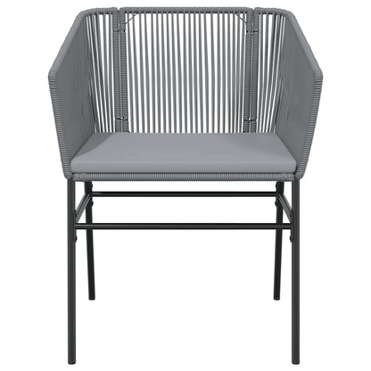 Set da Pranzo da Giardino 5 pz con Cuscini Polyrattan Vetro