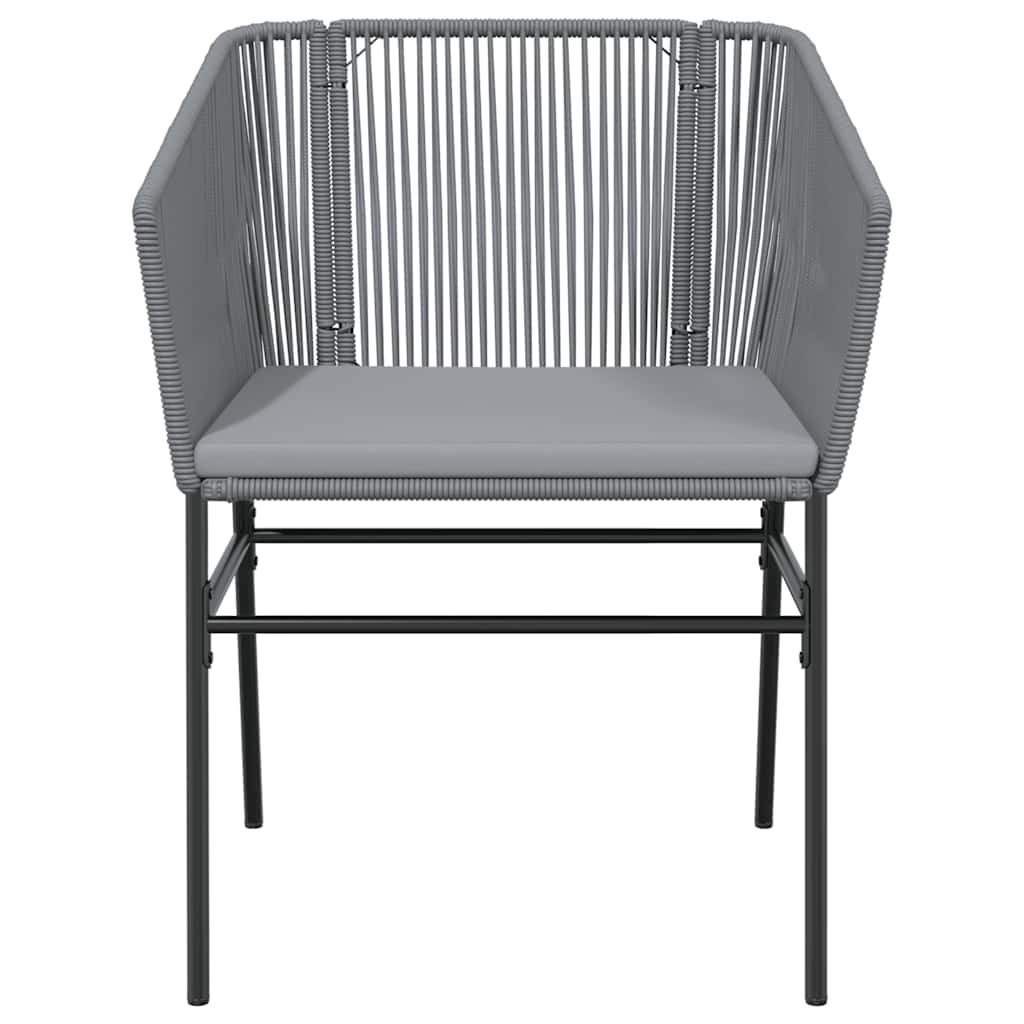 Set da Pranzo da Giardino 5 pz con Cuscini Polyrattan Vetro