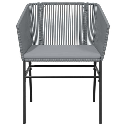 Set da Pranzo da Giardino 9 pz con Cuscini Polyrattan Vetro
