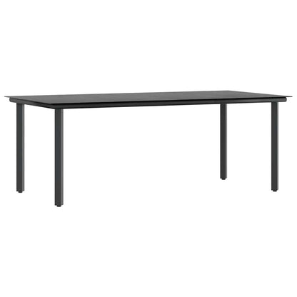 Set da Pranzo da Giardino 9 pz Polyrattan Vetro