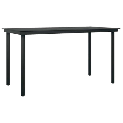 Set da Pranzo da Giardino 5pz Polyrattan Vetro