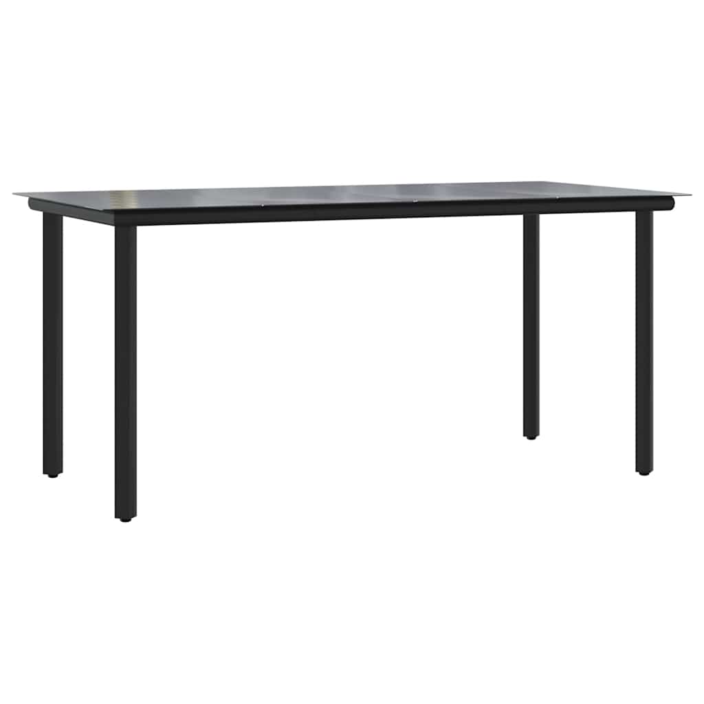 Set da Pranzo da Giardino con Cuscini 5 pz Polyrattan Vetro
