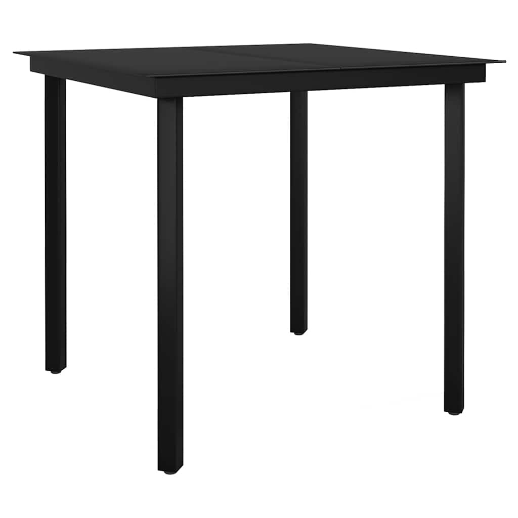 Set da Pranzo da Giardino con Cuscini 5 pz Polyrattan Vetro
