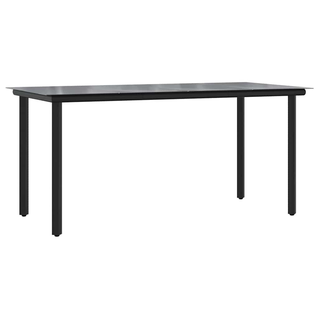 Set da Pranzo da Giardino 7 pz con Cuscini Polyrattan Vetro