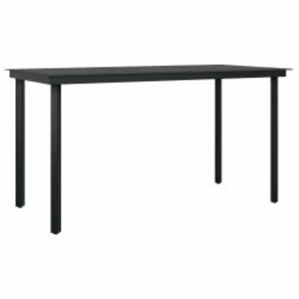 Set da Pranzo da Giardino 5pz con Cuscini Polyrattan Vetro