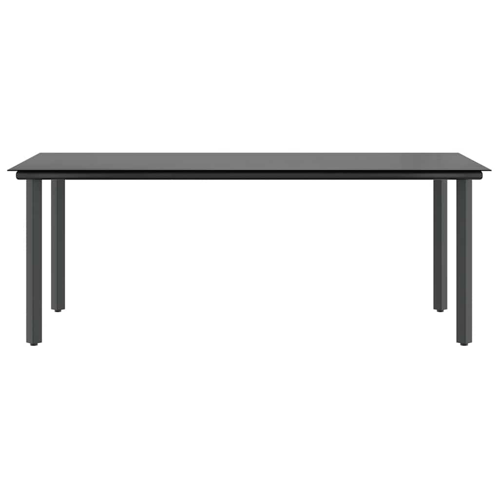 Set da Pranzo da Giardino 9 pz con Cuscini Polyrattan Vetro