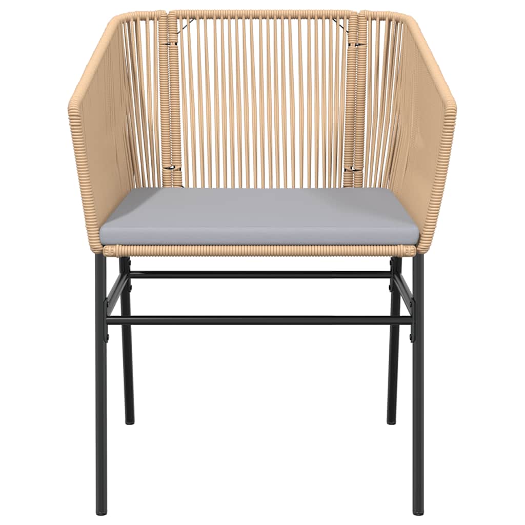 Set da Pranzo da Giardino 9 pz con Cuscini Polyrattan Vetro