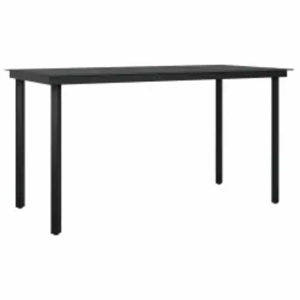 Set da Pranzo da Giardino 5 pz con Cuscini Polyrattan Vetro