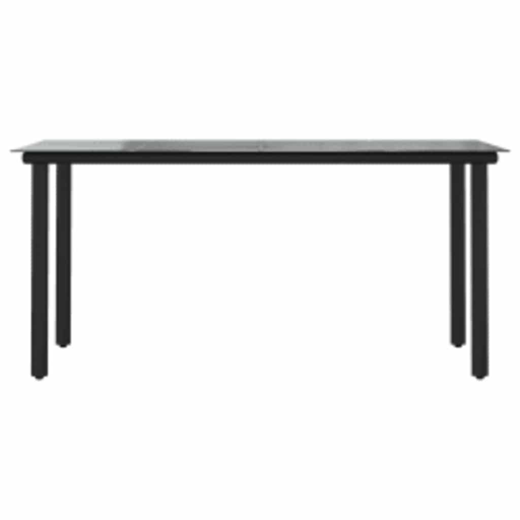 Set da Pranzo da Giardino 5 pz con Cuscini Polyrattan Vetro