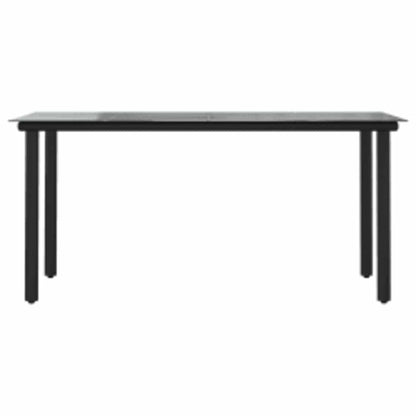 Set da Pranzo da Giardino 5 pz con Cuscini Polyrattan Vetro