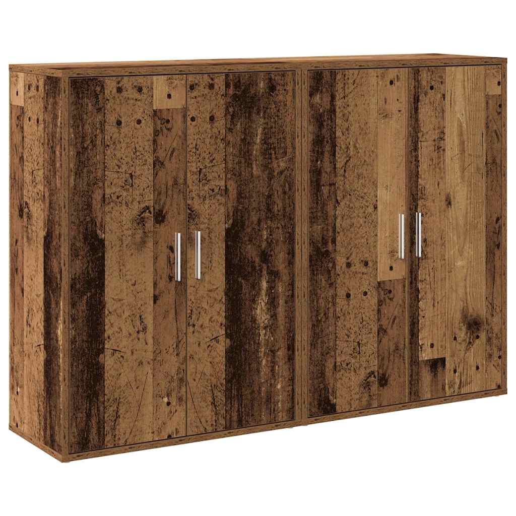 Credenza 2 pcs Legno vecchio 60 x 31 x 84 cm Legno multistrato