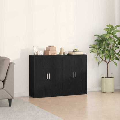Credenza 2 pcs Rovere Nero 60 x 31 x 84 cm Legno multistrato
