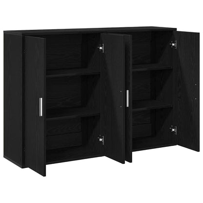 Credenza 2 pcs Rovere Nero 60 x 31 x 84 cm Legno multistrato