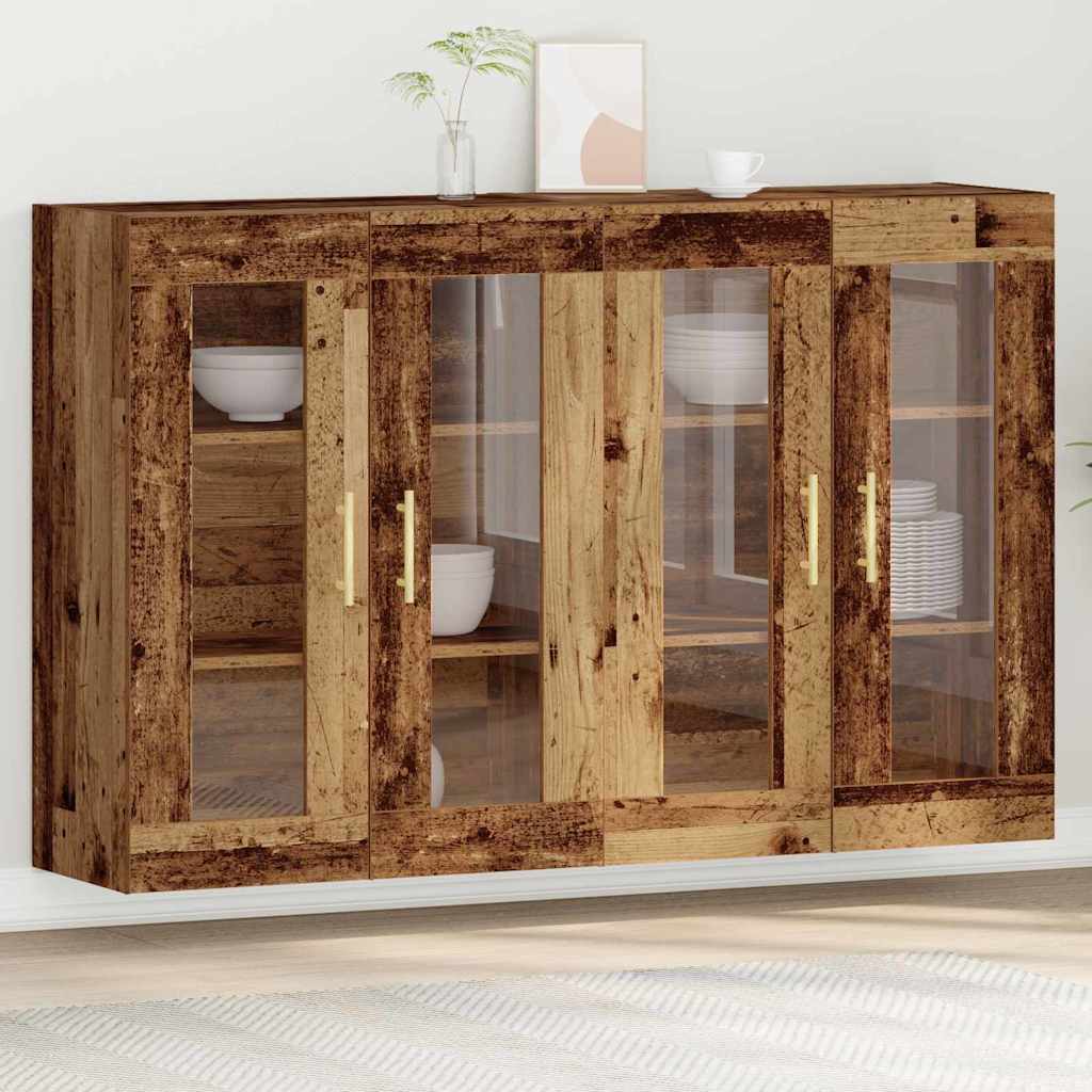 Armadi da Parete 2 pcs Legno vecchio 69,5 x 34 x 90 cm