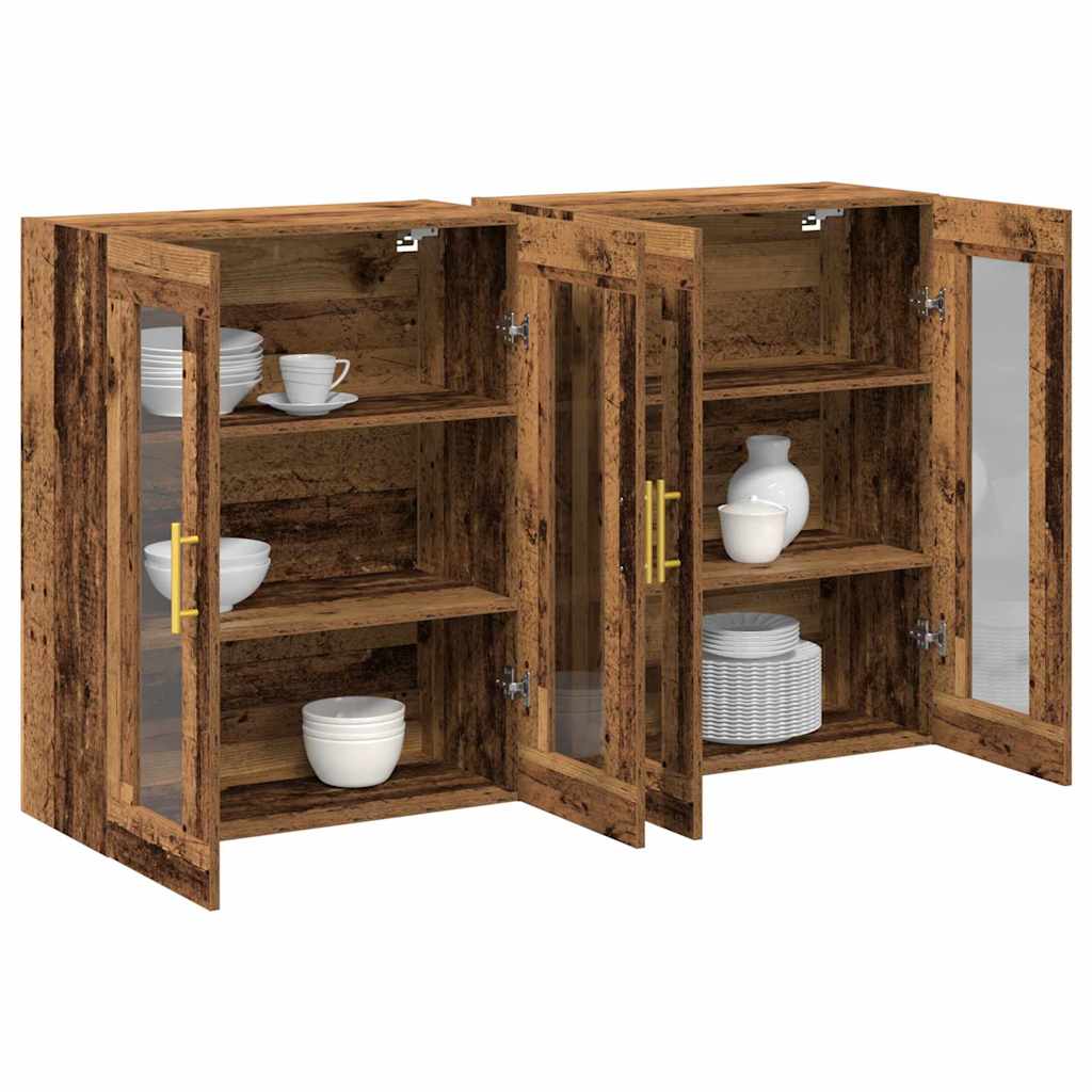 Armadi da Parete 2 pcs Legno vecchio 69,5 x 34 x 90 cm