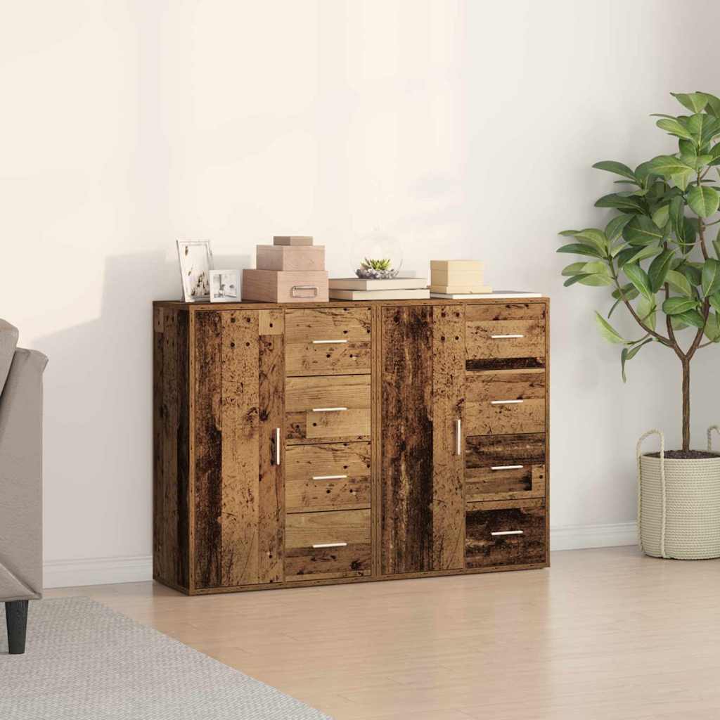Credenza 2 pcs Legno vecchio 60 x 31 x 84 cm Legno multistrato