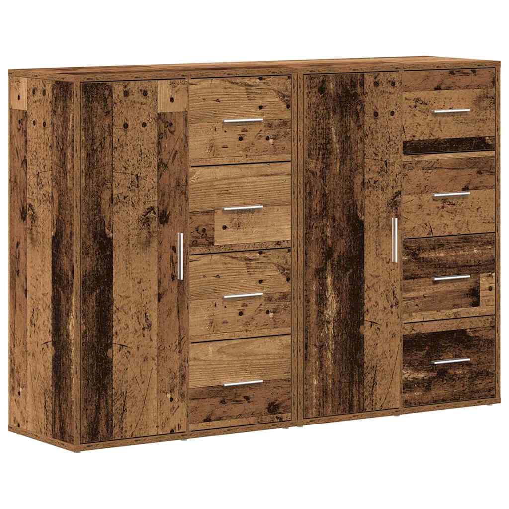Credenza 2 pcs Legno vecchio 60 x 31 x 84 cm Legno multistrato