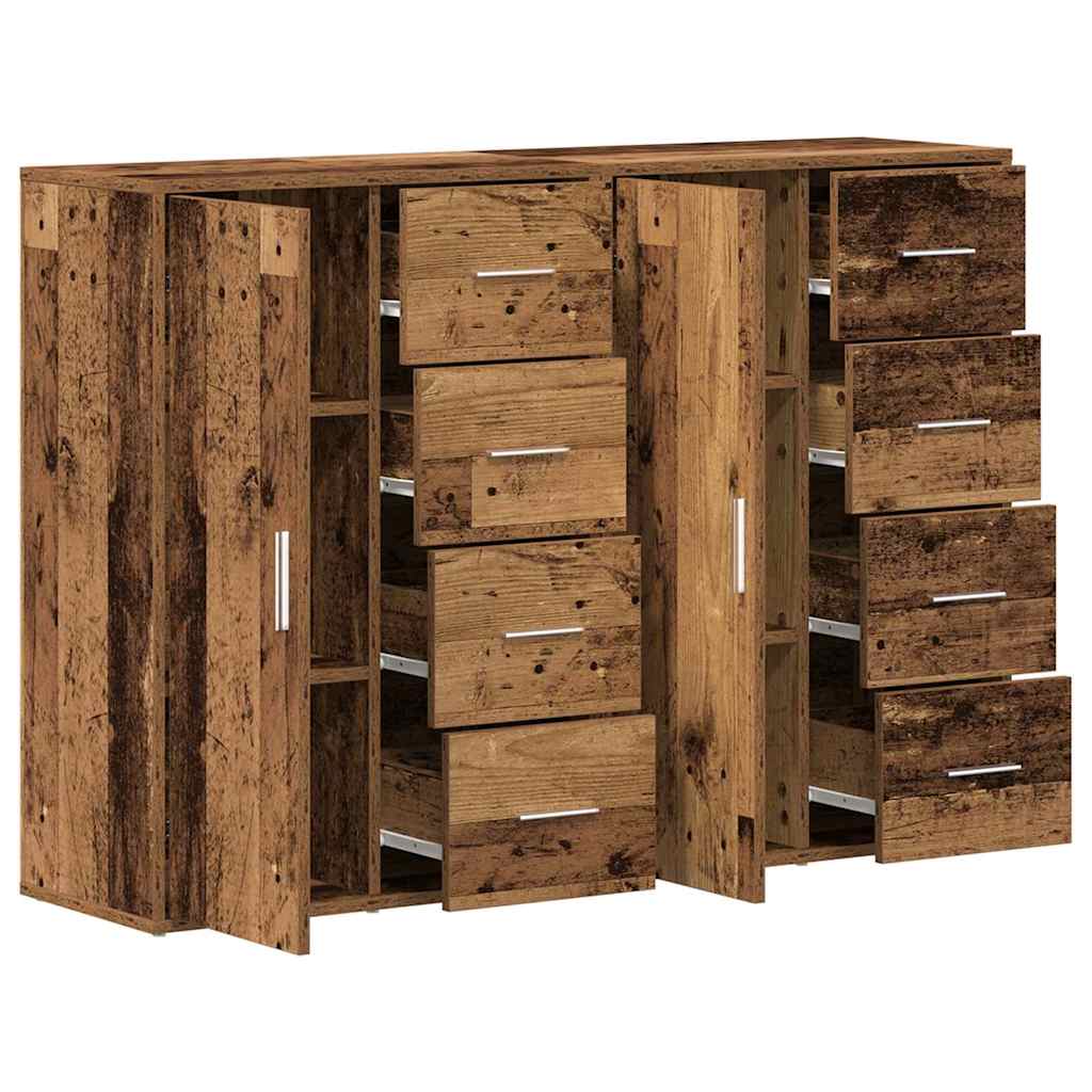 Credenza 2 pcs Legno vecchio 60 x 31 x 84 cm Legno multistrato