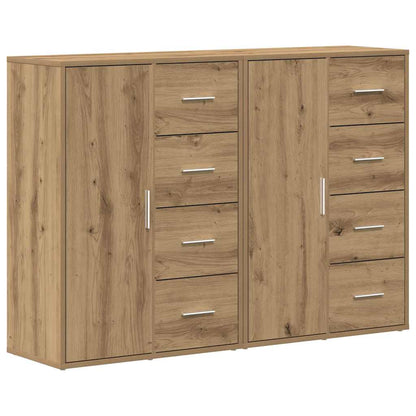 Credenza con cassetto 2 pcs Rovere artigianale 60 x 31 x 84 cm