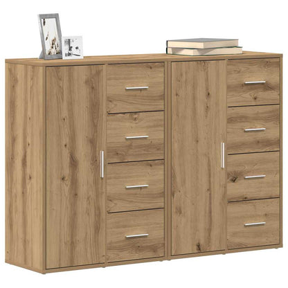 Credenza con cassetto 2 pcs Rovere artigianale 60 x 31 x 84 cm
