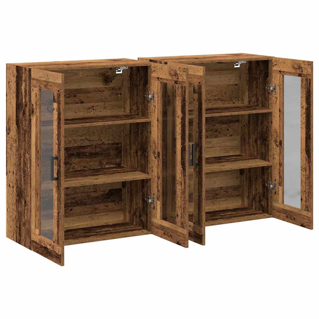 Armadi da Parete 2 pcs Legno vecchio 69,5 x 34 x 90 cm