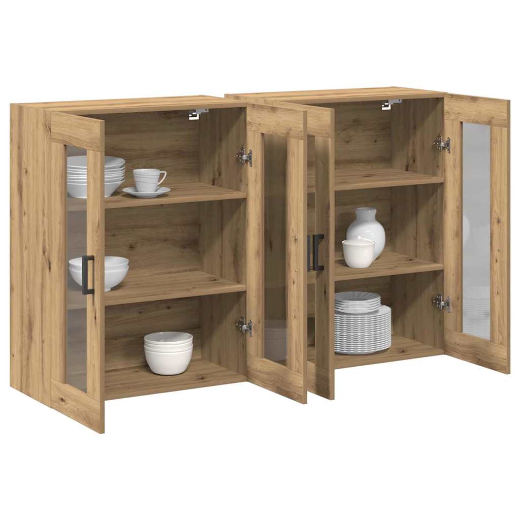 Armadi da Parete 2 pcs Rovere artigianale 69,5 x 34 x 90 cm