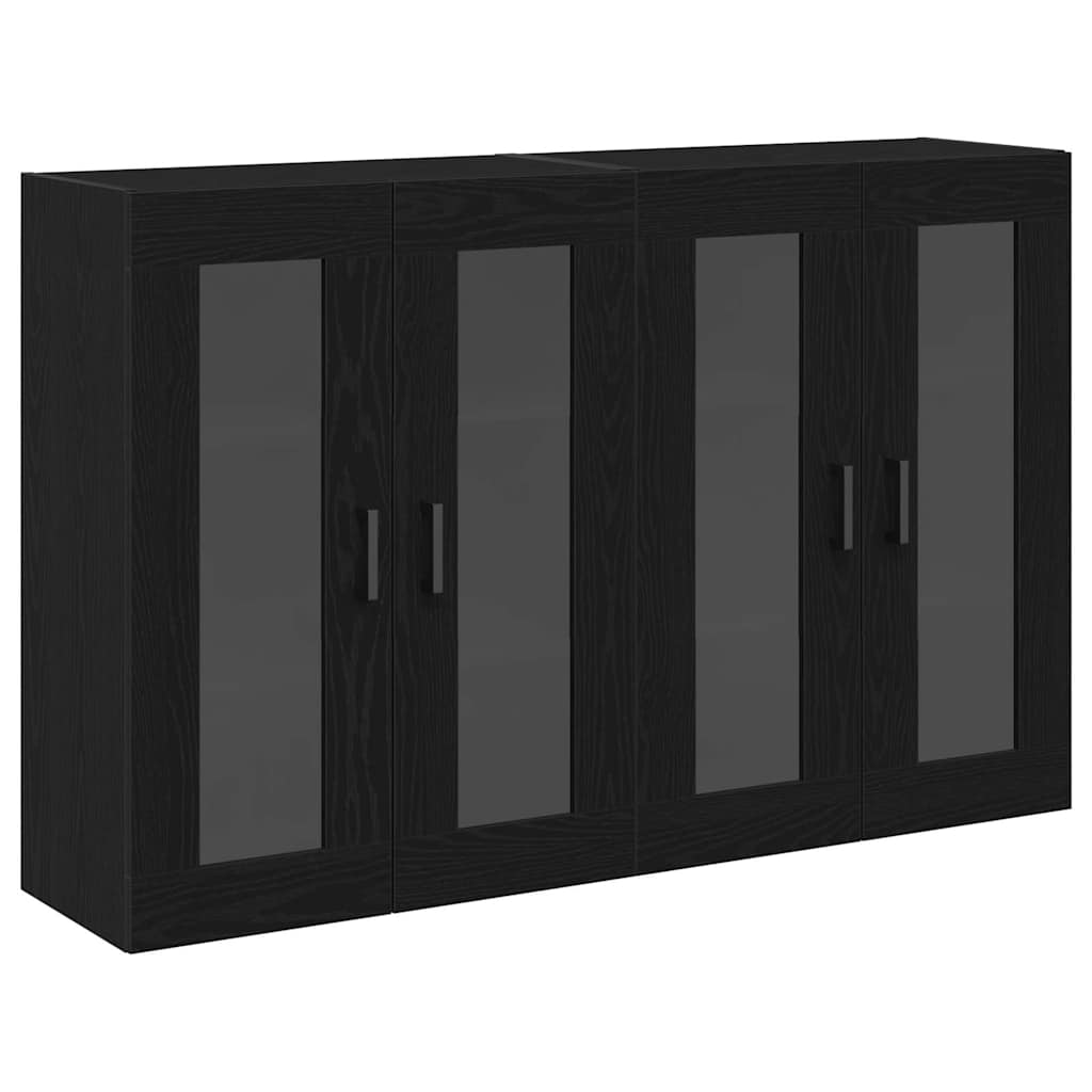 Armadi da Parete 2 pcs Rovere Nero 69,5 x 34 x 90 cm