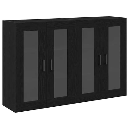 Armadi da Parete 2 pcs Rovere Nero 69,5 x 34 x 90 cm