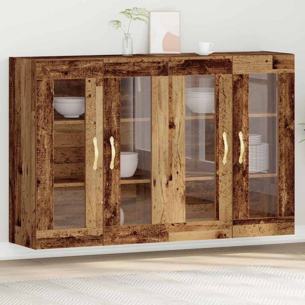 Armadi da Parete 2 pcs Legno vecchio 69,5 x 34 x 90 cm