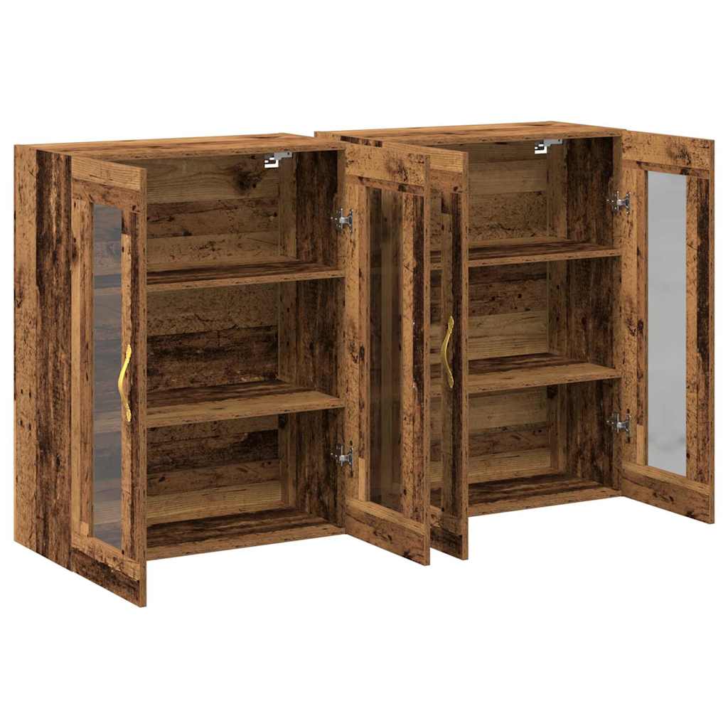 Armadi da Parete 2 pcs Legno vecchio 69,5 x 34 x 90 cm
