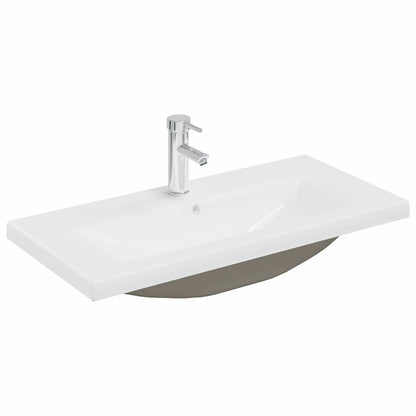 Set di mobili per il bagno 3 pcs Rovere Nero Legno multistrato