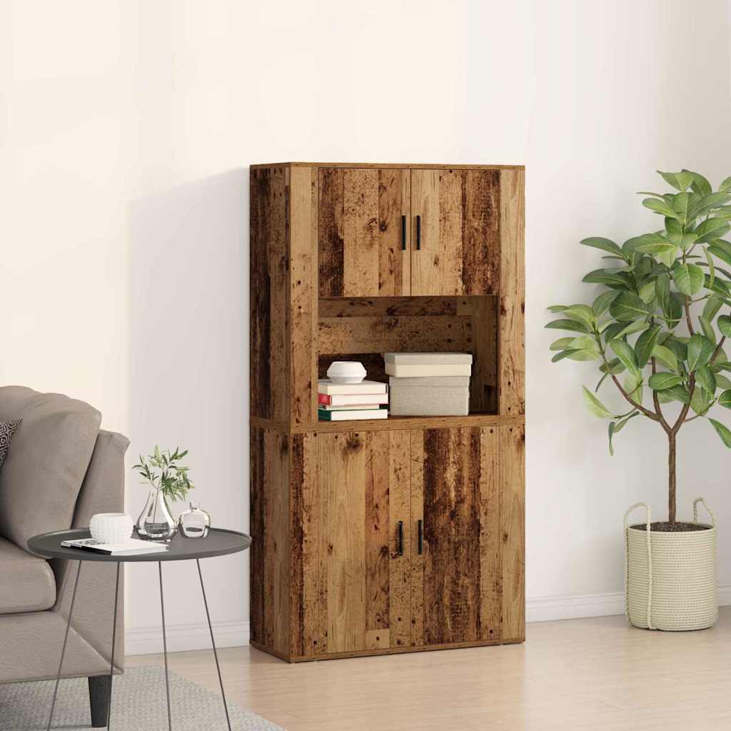 Credenza Legno vecchio 80 x 33 x 150 cm Legno multistrato