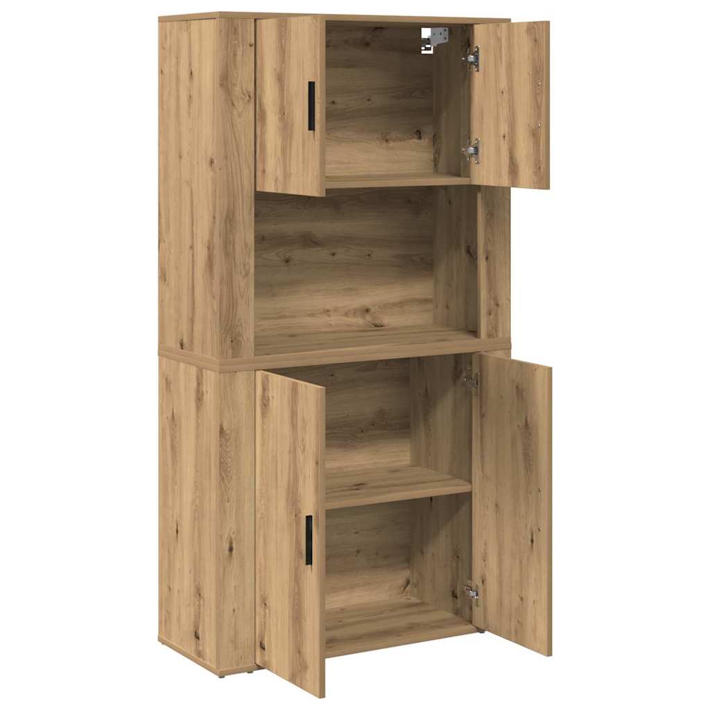 Credenza Rovere artigianale 80 x 33 x 150 cm Legno multistrato