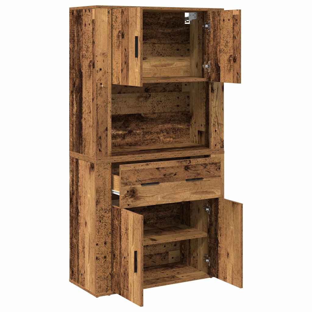 Highboard Legno vecchio 80 x 33 x 150 cm Legno multistrato
