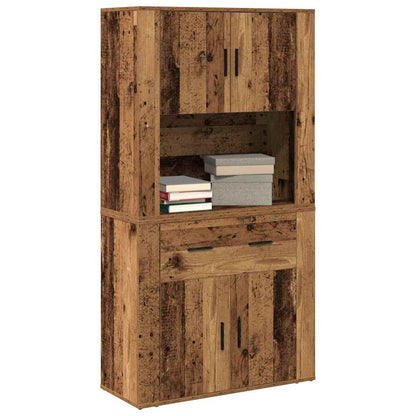 Highboard Legno vecchio 80 x 33 x 150 cm Legno multistrato