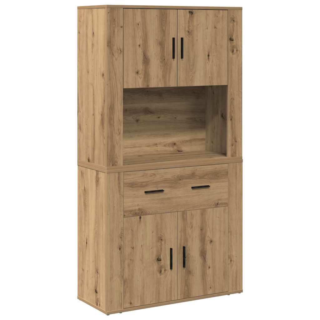 Highboard rovere artigianale 80 x 33 x 150 cm Legno multistrato