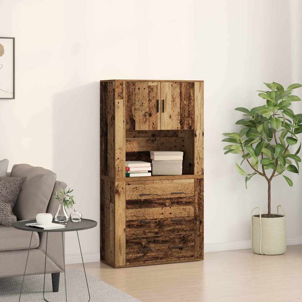 Credenza Legno vecchio 80 x 33 x 150 cm Legno multistrato