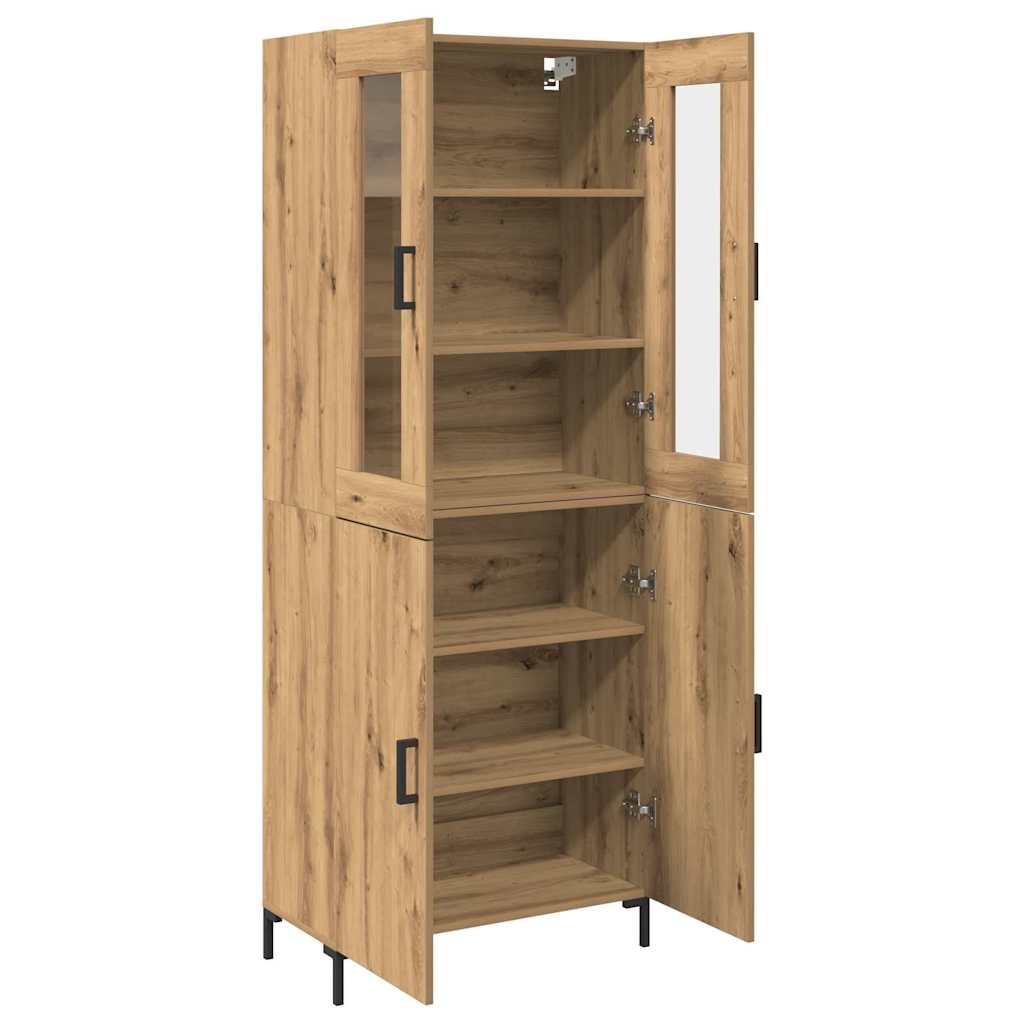 Credenza 2 pcs rovere artigianale 69,5 x 34 x 180 cm