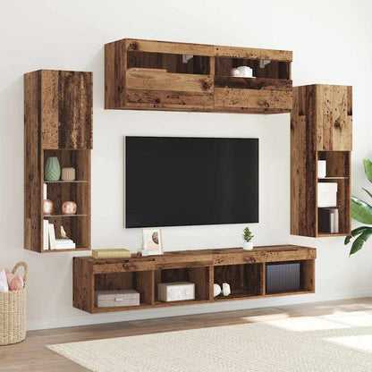Set mobile TV 6 pcs Legno vecchio Legno multistrato