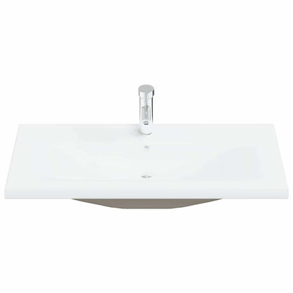 Set di mobili per il bagno 4 pcs Rovere Nero Legno multistrato
