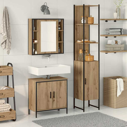 UnitÃƒÂ  da Bagno con lo scaffale 3 pcs Marrone Legno multistrato