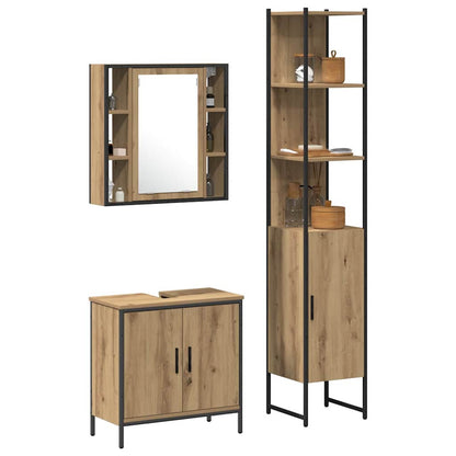 UnitÃƒÂ  da Bagno con lo scaffale 3 pcs Marrone Legno multistrato