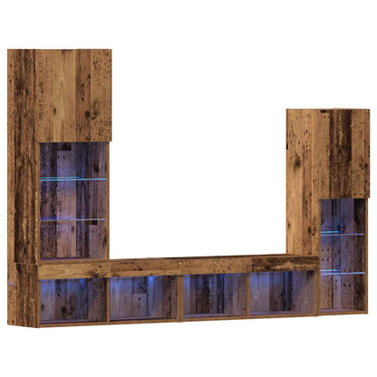 Mobile TV 4 pcs Legno vecchio Legno multistrato